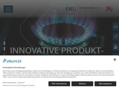 Website von EKU Grossküchentechnik GmbH