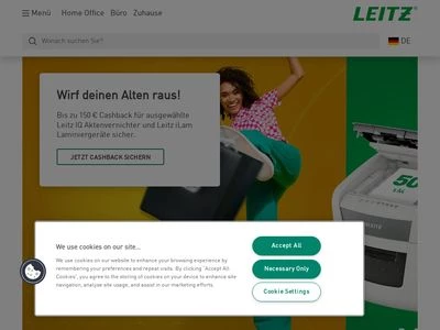 Website von LEITZ ACCO Brands GmbH & Co KG