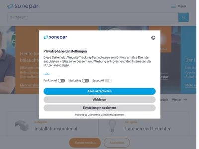 Website von Sonepar Deutschland GmbH