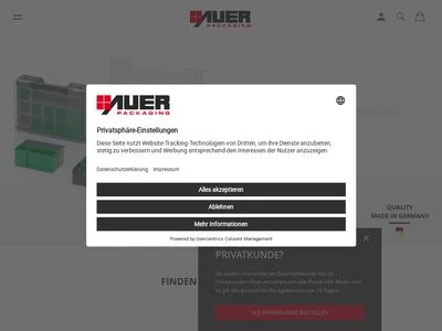 Website von Auer Packaging GmbH