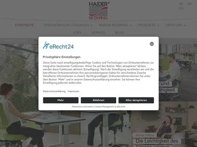 Website von HAIDER BIOSWING GmbH