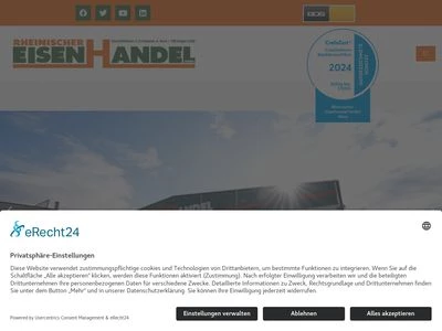 Website von Rheinischer Eisenhandel GmbH