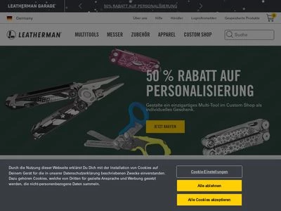 Website von Leatherman Europe GmbH