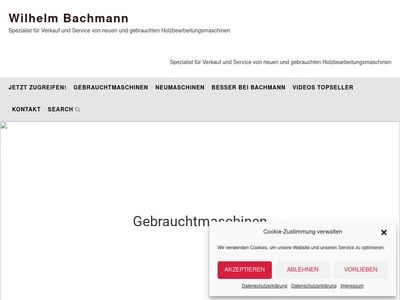 Website von Wilhelm Bachmann GmbH & Co KG