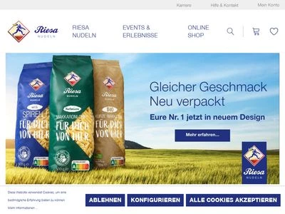 Website von Teigwaren Riesa GmbH