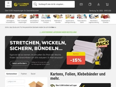 Website von TransPack-Krumbach KG