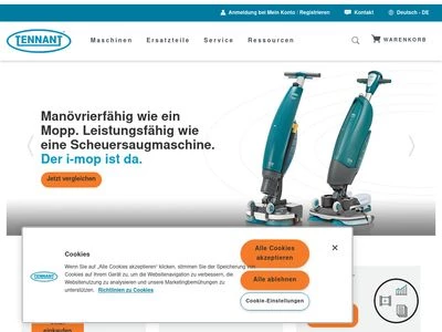 Website von Tennant GmbH & Co. KG