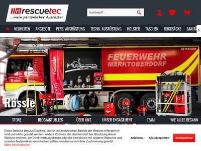 Website von rescue-tec GmbH & Co. KG