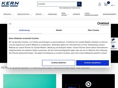 Website von Kern & Sohn GmbH