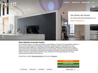 Website von PROJECT FLOORS GmbH