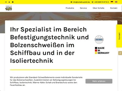 Website von Schelle GmbH