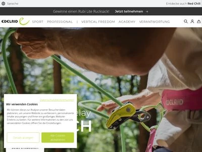 Website von Edelrid GmbH & Co. KG