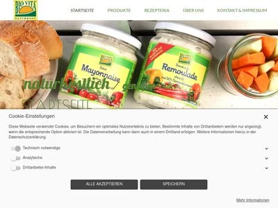 Website von Biovita Naturkost GmbH