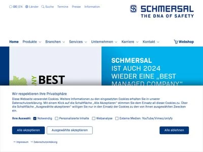 Website von K. A. Schmersal Holding GmbH & Co. KG