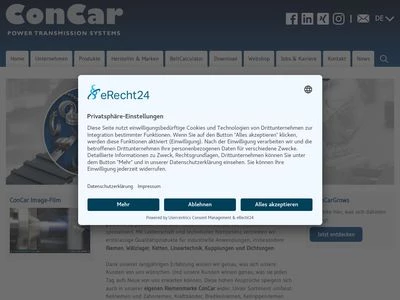 Website von ConCar Industrietechnik GmbH