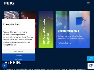 Website von FEIG ELECTRONIC GmbH