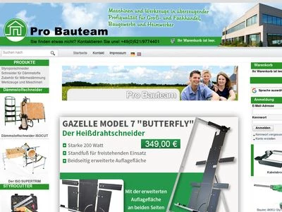 Website von Pro Bauteam GmbH