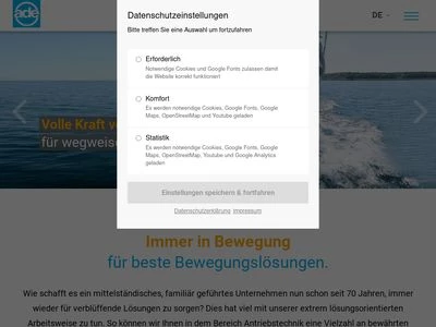 Website von ADE-WERK GmbH Antriebs- und Hebetechnik