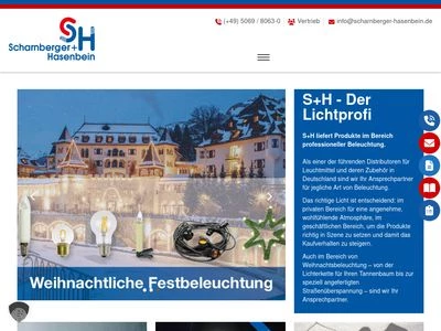 Website von Scharnberger + Hasenbein Elektro GmbH