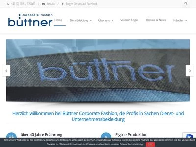 Website von Büttner GmbH