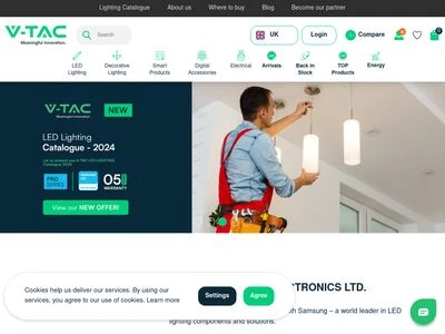 Website von V-TAC UK Limited