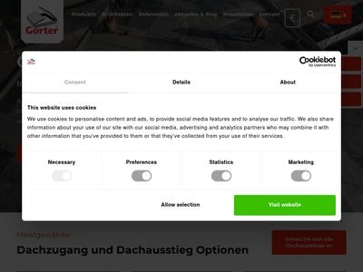 Website von Gorter Deutschland GmbH