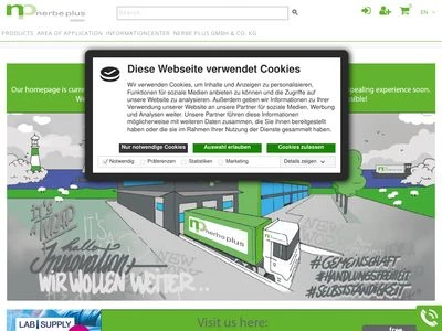 Website von nerbe plus GmbH & Co. KG