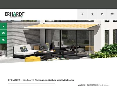 Website von ERHARDT Markisenbau GmbH