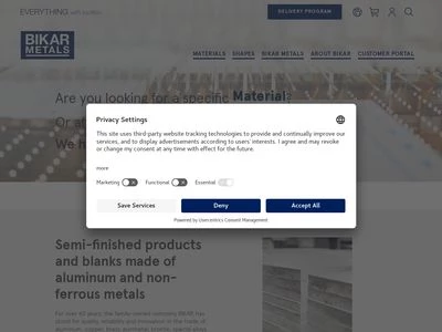 Website von BIKAR-METALLE GmbH