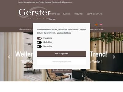 Website von Gustav Gerster GmbH & Co. KG