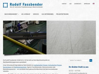 Website von Rudolf Fassbender GmbH & Co. KG