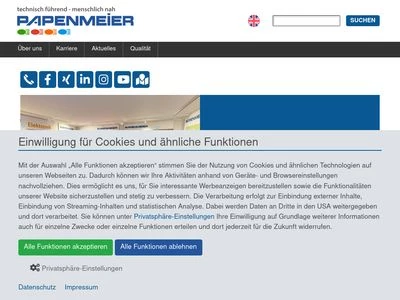 Website von F.H. Papenmeier GmbH & Co.KG