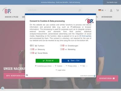 Website von Bierbaum-Proenen GmbH & Co KG