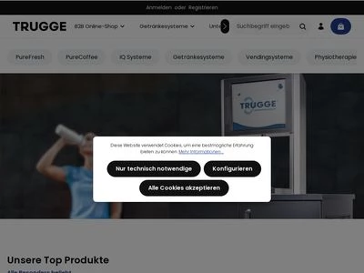 Website von Trugge Getränketechnik GmbH & Co. KG