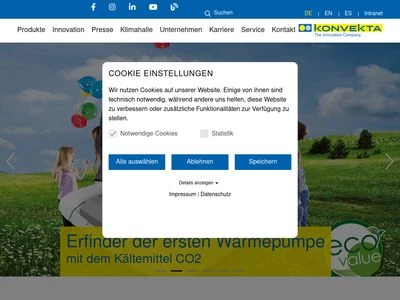 Website von KONVEKTA AG