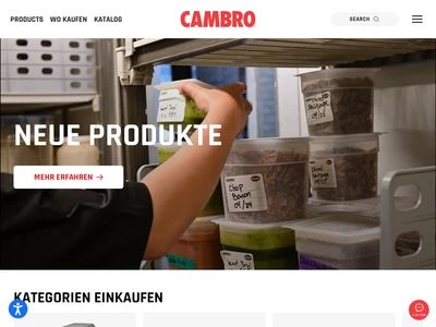 Website von Cambro Presswerk Kongen GmbH