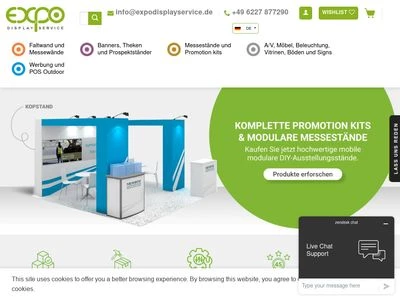 Website von Expo Display Service GmbH