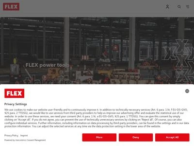 Website von FLEX-Elektrowerkzeuge GmbH