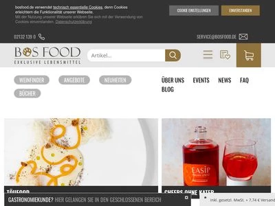 Website von BOS FOOD GmbH