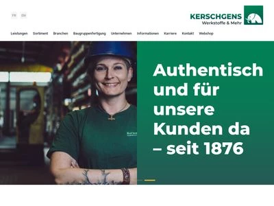 Website von Kerschgens Werkstoffe & Mehr GmbH