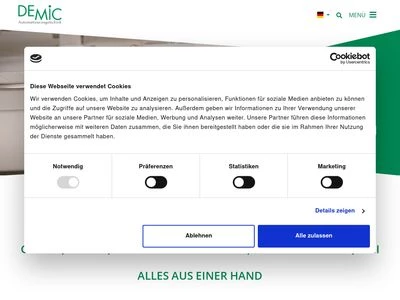 Website von Demic Datentechnik GmbH