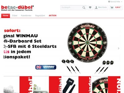 Website von betac-dübel GmbH