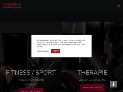 Website von Schnell Trainingsgeräte GmbH