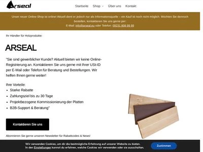 Website von ARSEAL Verwaltungs UG (haftungsbeschränkt)