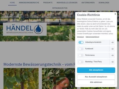 Website von W. & M. Händel OHG