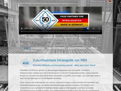 Website von RBS Förderanlagen GmbH