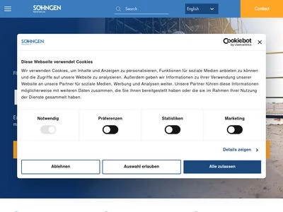 Website von W.Söhngen GmbH