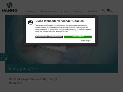 Website von Hanno Werk GmbH & Co. KG