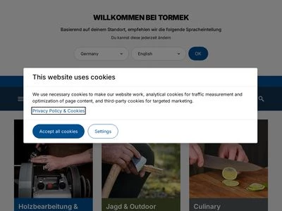 Website von Tormek AB