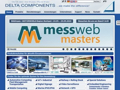 Website von DELTA COMPONENTS GmbH